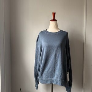 Spiritual Gangster Dusty Blue Crewneck Sweater Insignia Bardot Sweatshirt XL